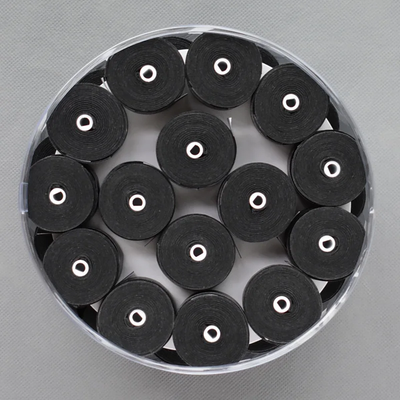 (60 pcs/lot) Black Tennis Racket Grip Anti-skid Sweat perforated Badminton Grips Racquet Viscous Overgrip with Ventilation holes