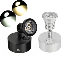 3 Вт светодиодный локальное освещение поверхностное крепление СВЕТОДИОДНЫЙ потолочный светильник AC85-265V серебристо-черная лампа для шкафа