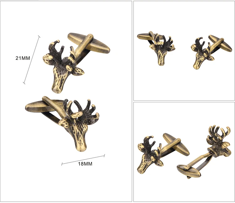 SAVOYSHI Высококачественная винтажная бронзовая фигурка оленя Запонки мужские металлические рубашки запонки брендовые ювелирные изделия с подарочной коробкой