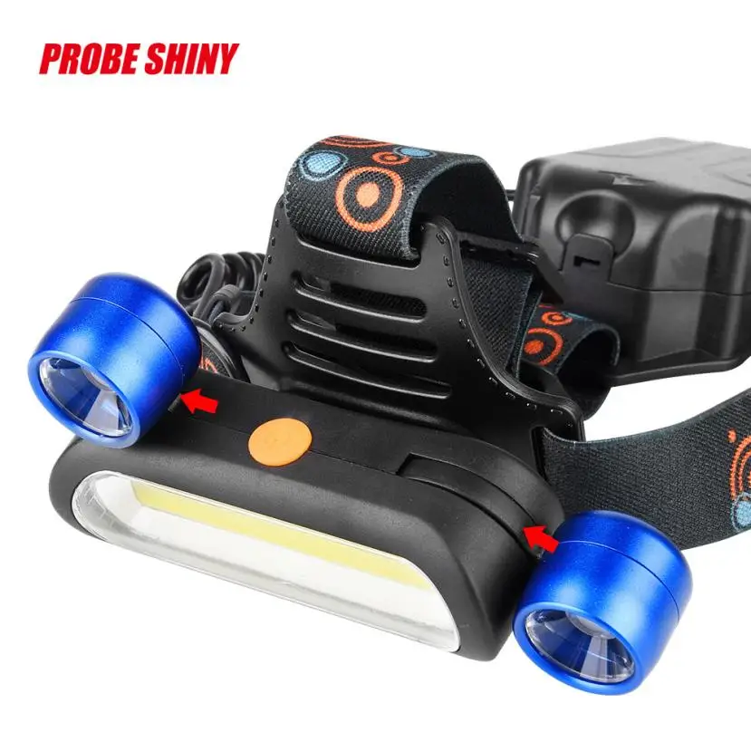 Excellent 15000LM 2x XM-L T6 LED +COB Flashlight Rechargeable Without 18650 Headlamp Head Light Torch Set For Bike Accessories Outdoor P17 3
