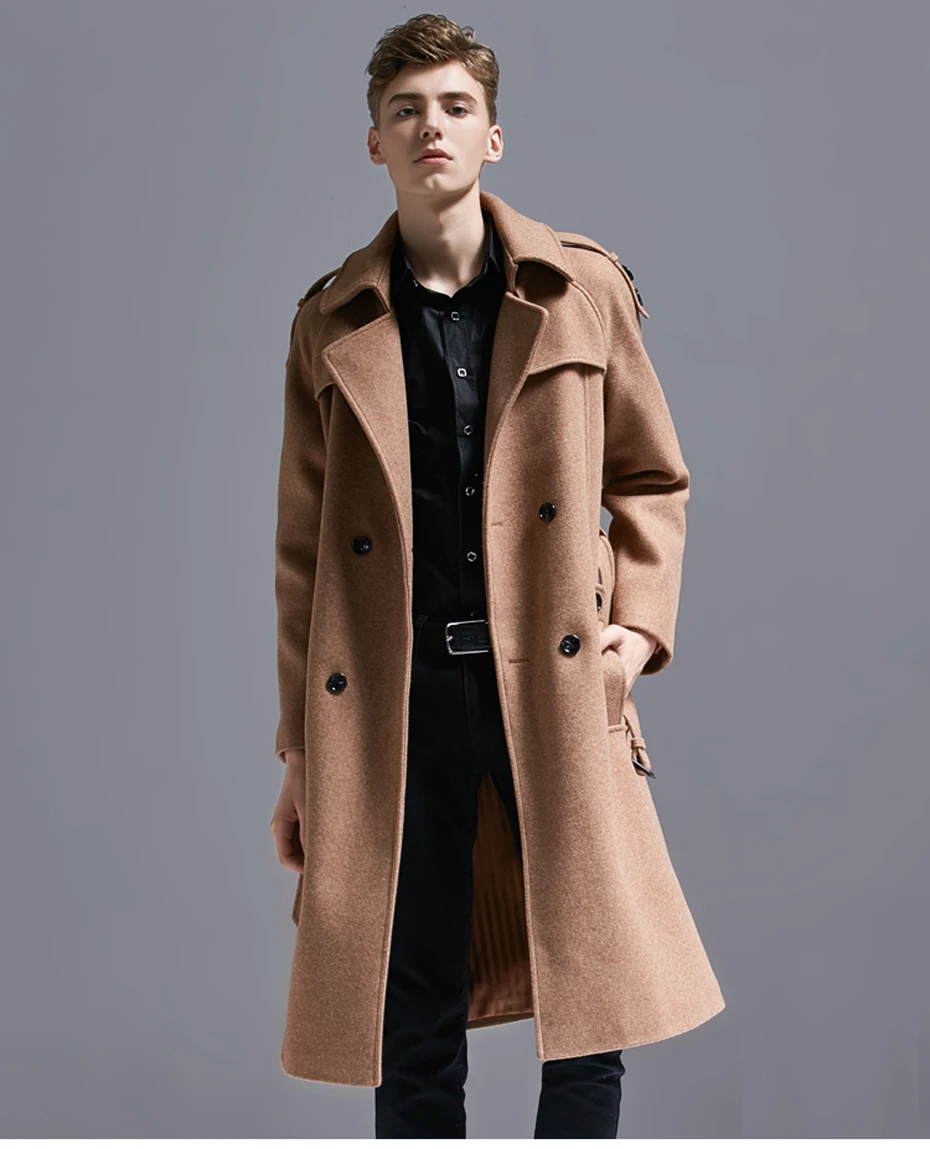 Holyriding шерстяное пальто для мужчин X-long куртки и пальто повседневные мужские s шерстяные куртки из смешанной ткани полная зима для мужчин abrigo