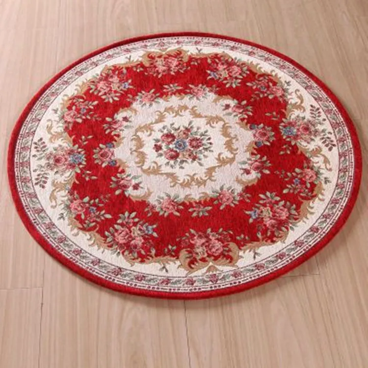 Круглый ковер в европейском стиле жаккардовый чайный коврик для стола в дверь Противоскользящий коврик для ног для гостиной ковер Dornier под заказ