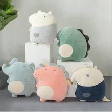 Нашивки милых динозавров из мультфильма/свинья/полярный медведь/антеатер/единорог/Слон/лиса Подушка удобные милые плюшевые подушки в форме игрушек