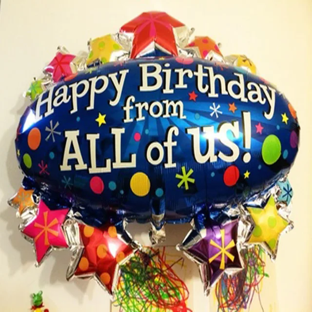 Birthday Balloons Images Part - 38: 98x91cm Foil Air Balloon Inflatable Birthday Party Balloons Party Decoration Large Giant Personalized Happy Birthday Balloons