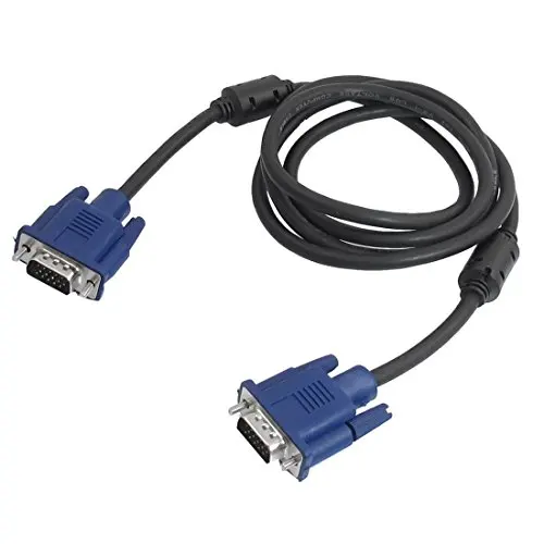 REXLIS VGA Cable HD 15 Pin Male to Male VGA Extension Cable for PC Projector Black/&Blue 1.5M