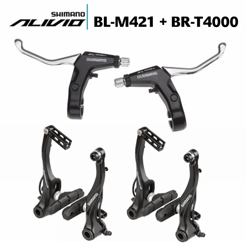 SHIMANO ALIVIO V Brake BL M421 рычаг + BR T4000 тормоз горный M4000|Велосипедный тормоз| |