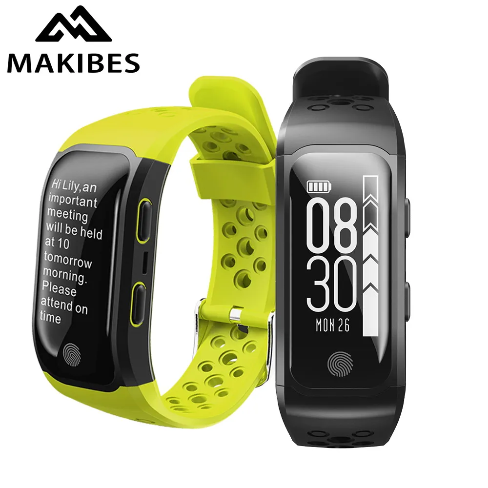 Makibes G03 GPS умная повязка для фитнеса мультиспортивный трекер IP68 Водонепроницаемый