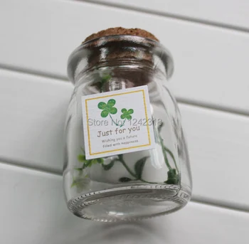 

just for you wishing you a future filled with happiness green fresh clover sticker,candy biscuit packgaing sealing stickers