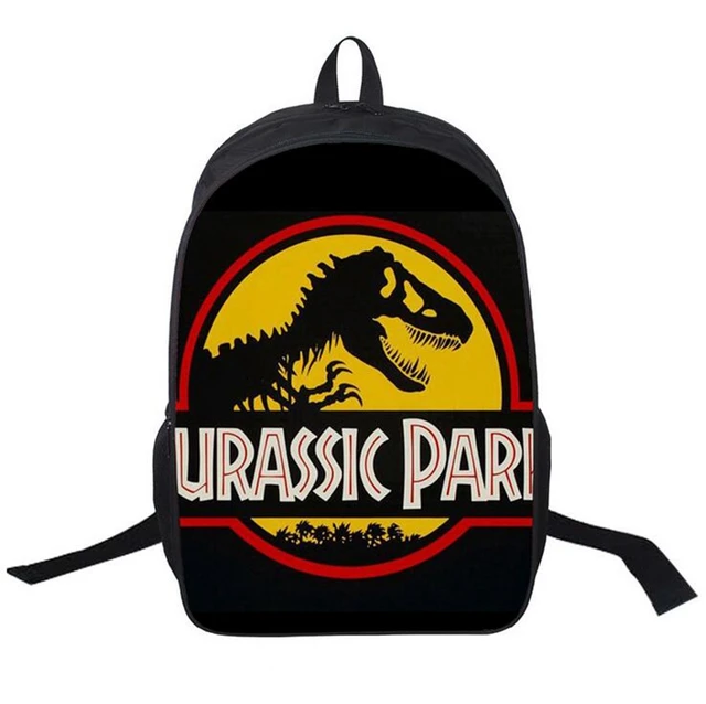 Satchel Fashion Movie Designer Jurassic Park Backpack Women Men 3D