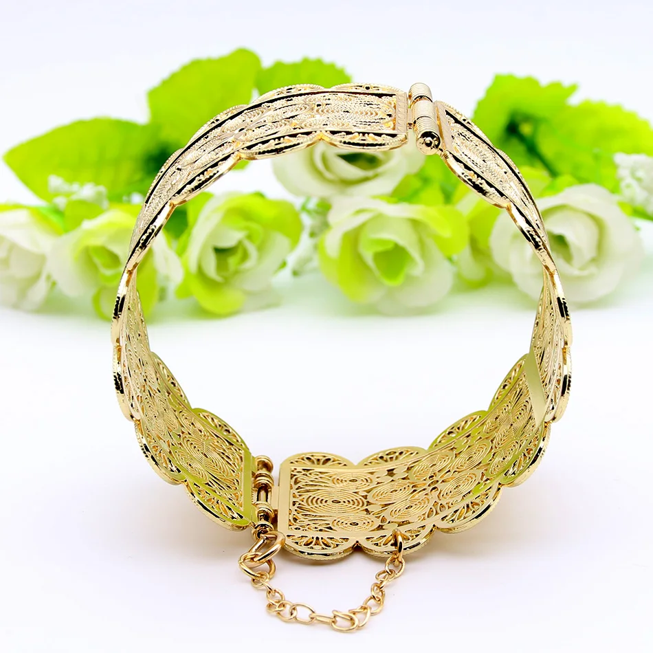 Exquisite Arab Women Armlet Plus Size Bangle Bracelet Flower Gold Exquisite Arab Women Armlet Plus Size Bangle Bracelet Flower Gold Color Cuff Bangles Jewelry Dance Party Ethnic India In From