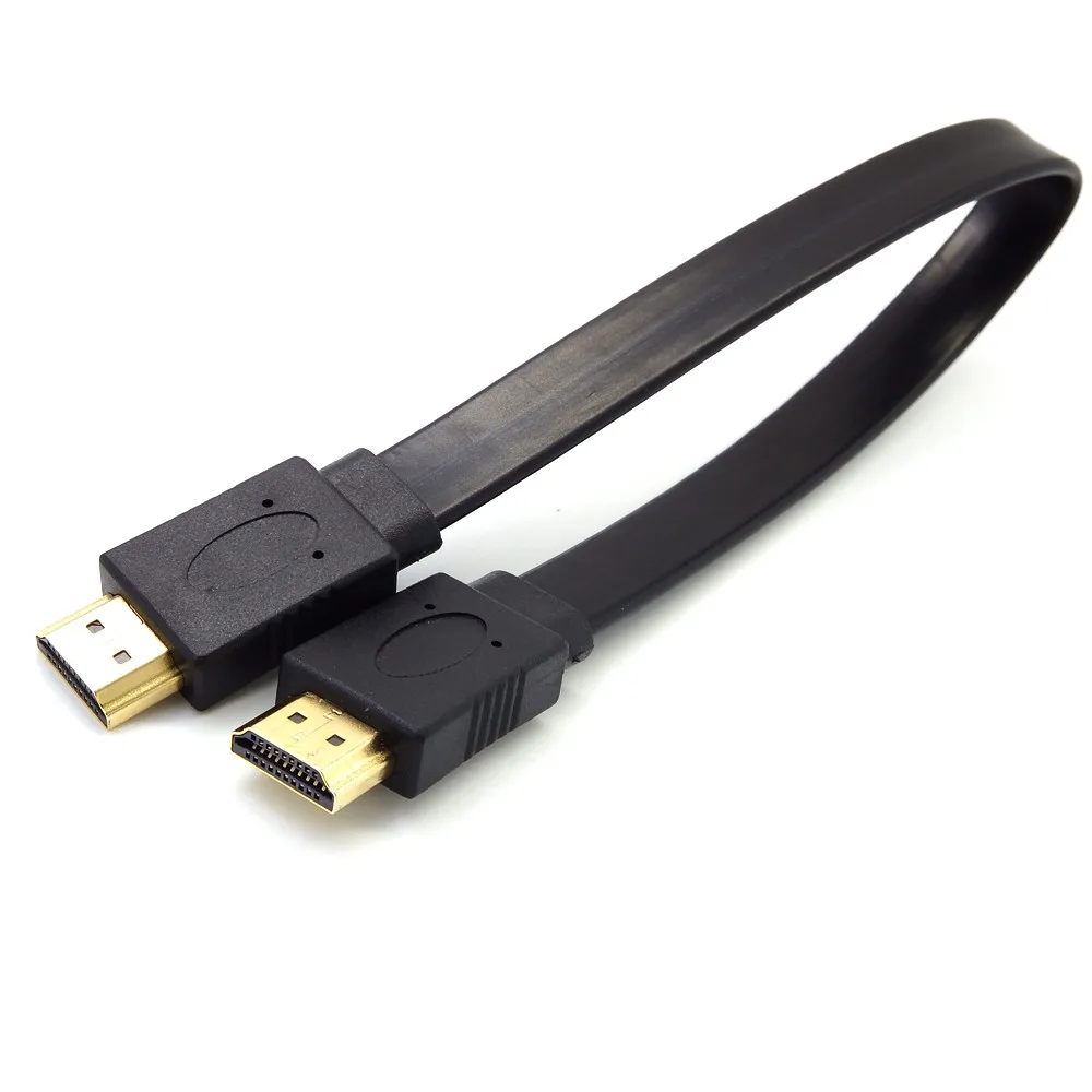 1 шт. Высокое качество 30 см Full HD короткий кабель HDMI Поддержка 3D штекер плоский Шнур