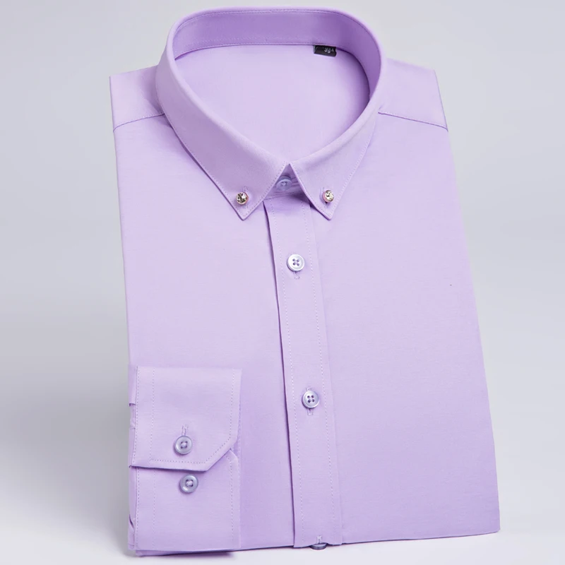 Shirt Men 2019 Brand New Camisa Social Masculina Long Sleeve Mens Dress Shirts Slim Fit Formal Wear Business Shirts Blouses Male