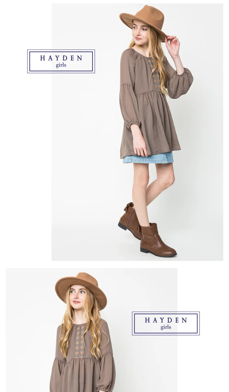 Girls Embroidered Peasant Top G3057-14