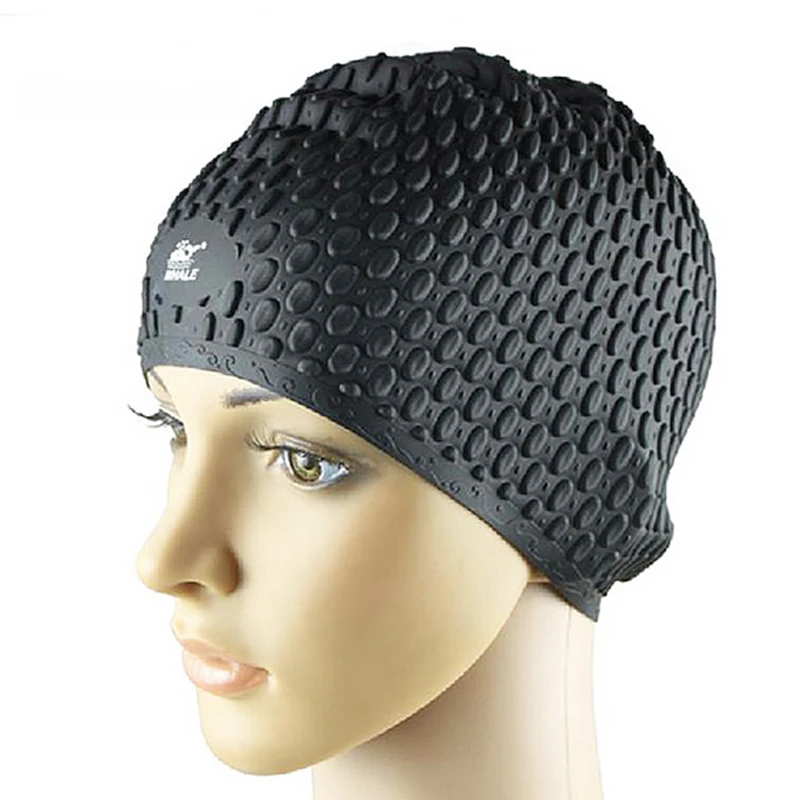 h647 Free shipping selling caps Waterproof silicone water swimming cap