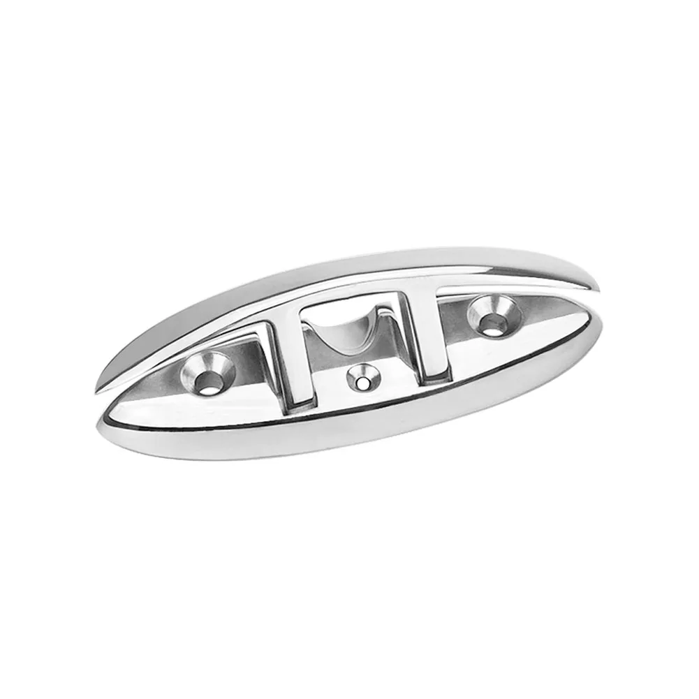 

5 Inch Marine Polished Boat Cleat Mirror Surface Stainless Steel Hardware Folding Fastener Flip Up Replacement Dock Easy Install