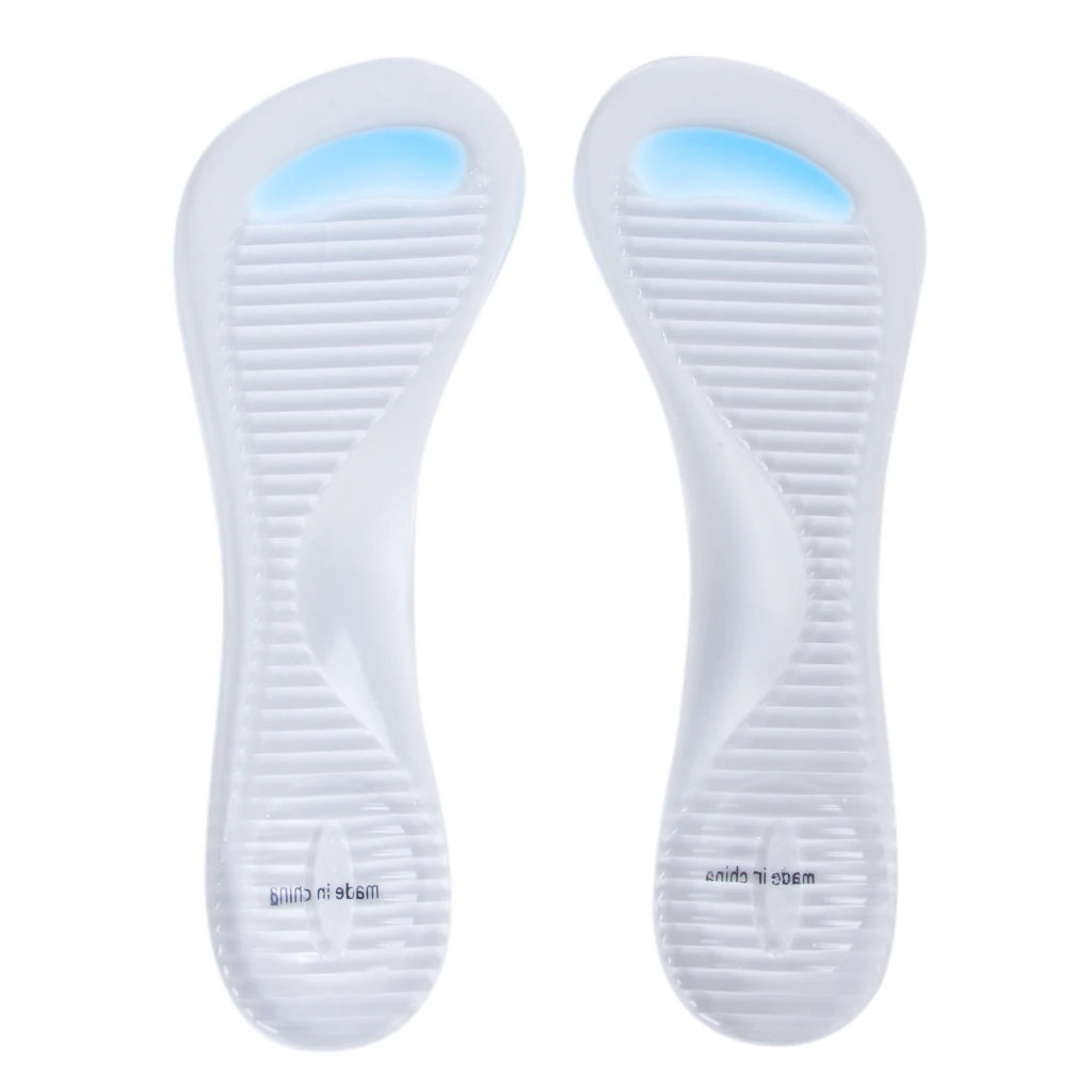 Adhesive Silicone Gel Shoes Pad Arch Metatarsal Support Massage Shoe Insole for 3/4 Size High-Heel Shoes