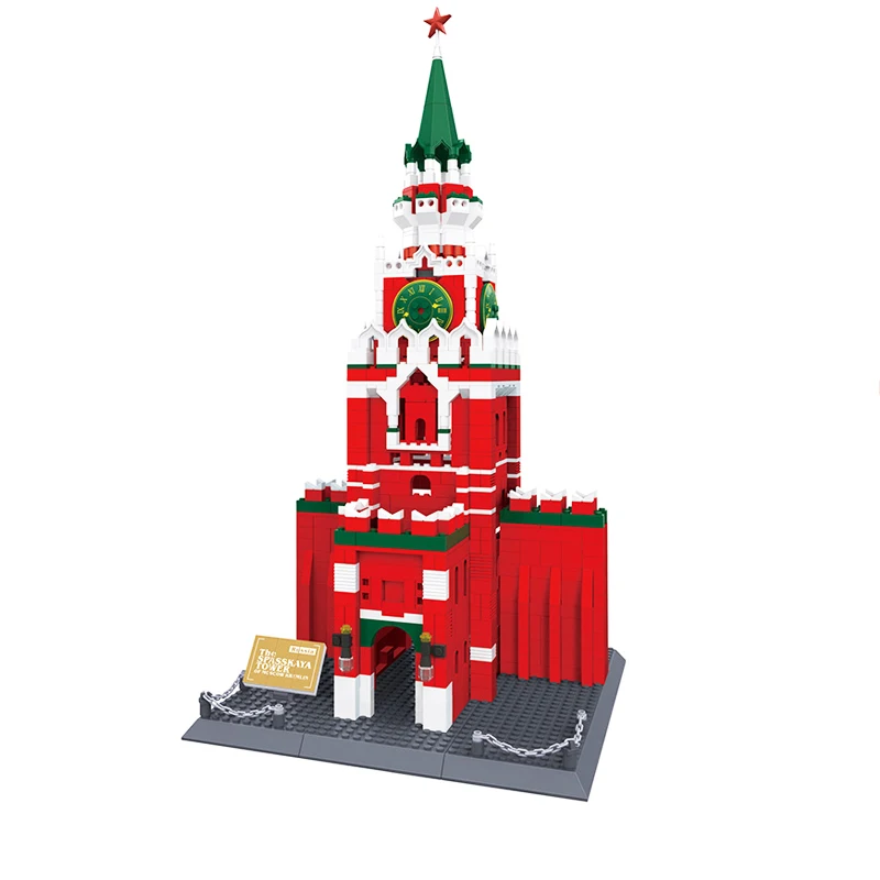 

Wange 5219 1048pcs MOC Famous Kremlin Structure Building Blocks Assembled Birthday Toys for Children Bricks