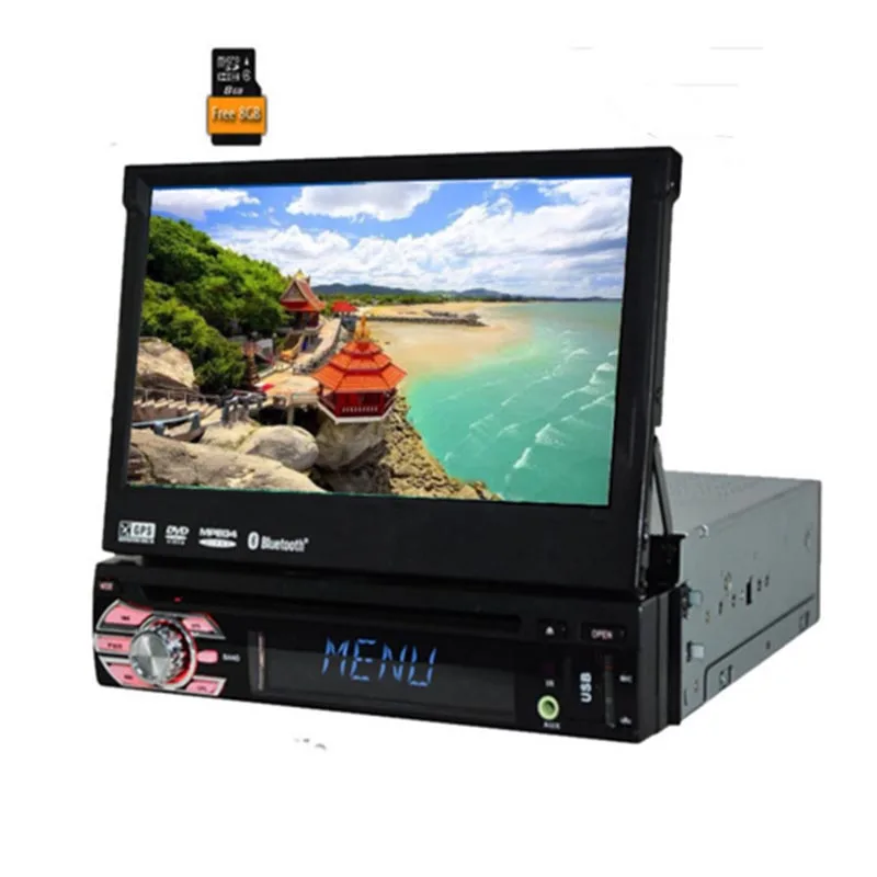 7 &quot1 Din WCE автомобильный DVD плеер GPS навигация Универсальная съемная передняя