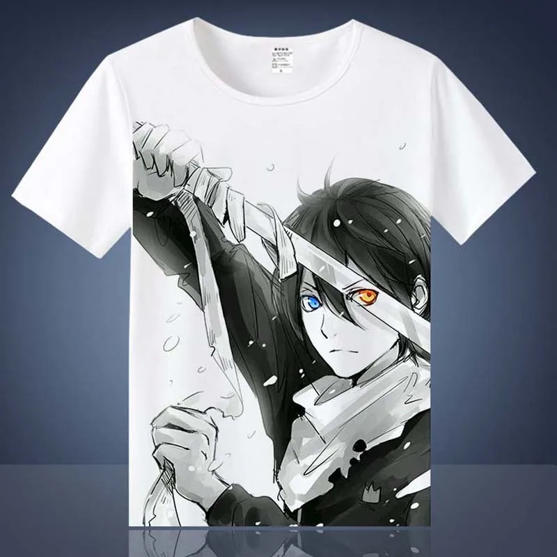 Coshome Noragami Yato T shirts Cosplay Costumes Men Women Cotton T-shirts Adult Anime Tops Short Sleeves Summer Tees (5)