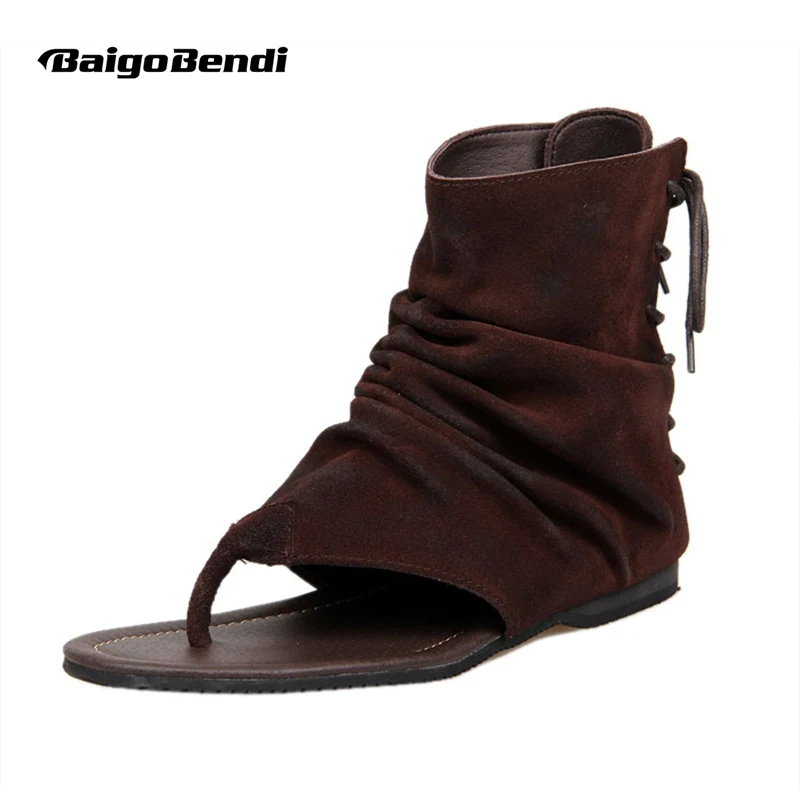 men's vintage lace up leather sandals
