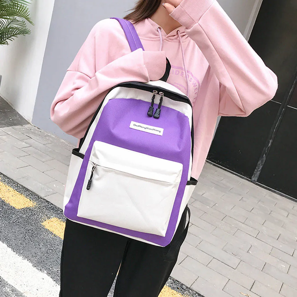 Women New Canvas Backpack Fashion Student Backpack Casual Travel Bag Double Backpack Female Mochila Bagpack