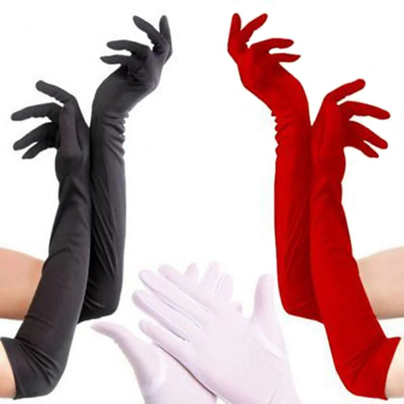 

Hot Women Sun Driving Gloves Mittens Party Prom Long Elbow Glove 6 Colors