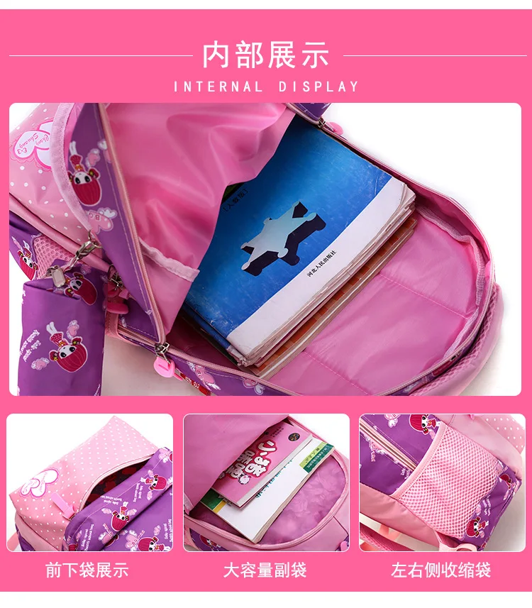 Детские школьные сумки для девочек ортопедический рюкзак школьный детский рюкзак с мультяшным принтом Начальная школа рюкзак Mochila Infantil