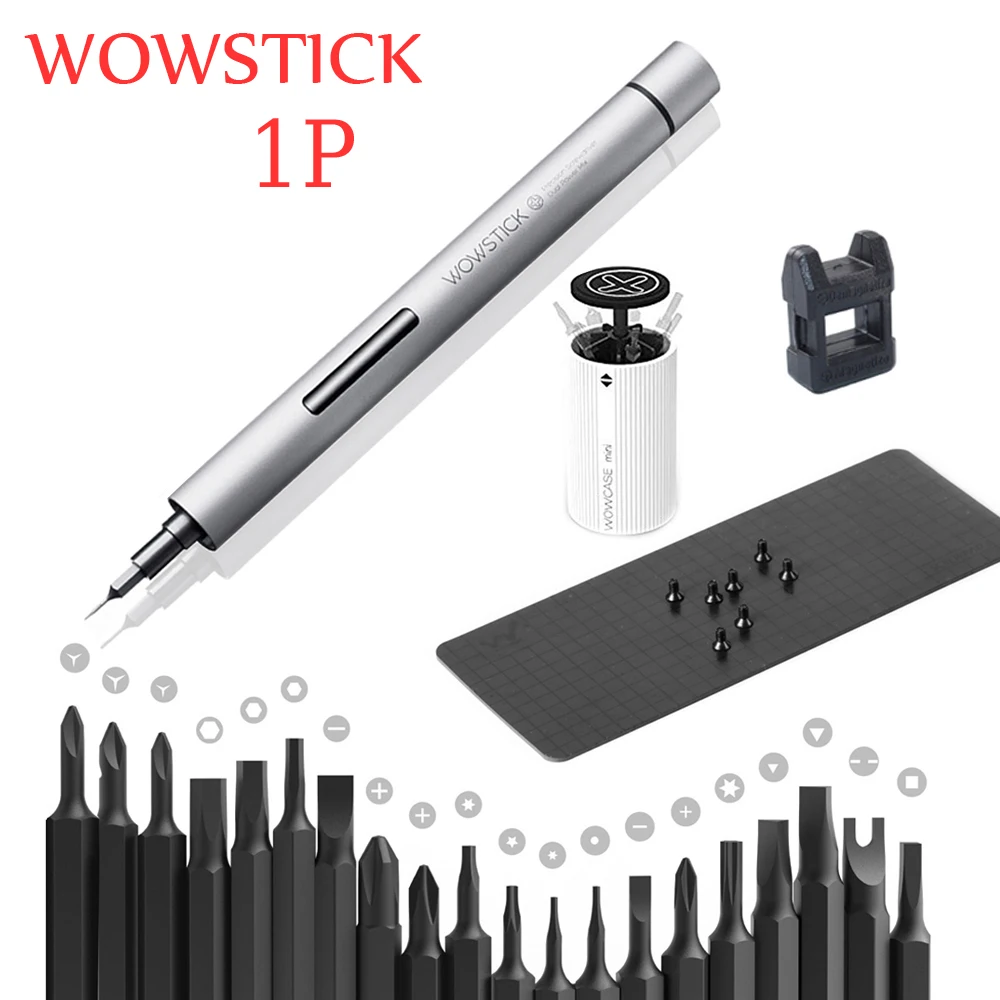 Новый Wowstick 1P Электрический Крутящий момент 0,3 Н. М электрическая отвертка 20 шт. сверло плюс Wowstick Pad и сверло коробка Портфолио инструменты Новый Wowstick 1P Электрический Крутящий момент 0,3 Н. М электрическая отвертка 20 шт. сверло плюс Wowstick Pad и сверло коробка Портфолио инструменты