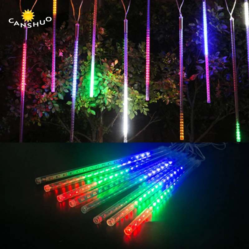 Waterproof 8 Tube 20cm 30cm 50cm Meteor Shower Rain LED String Lights
