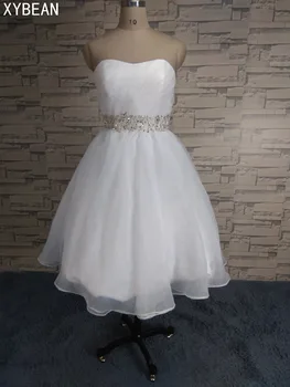 

Cheap Price ! 2019 New Free Shipping Beading Sashes A Line Short Wedding Dresses