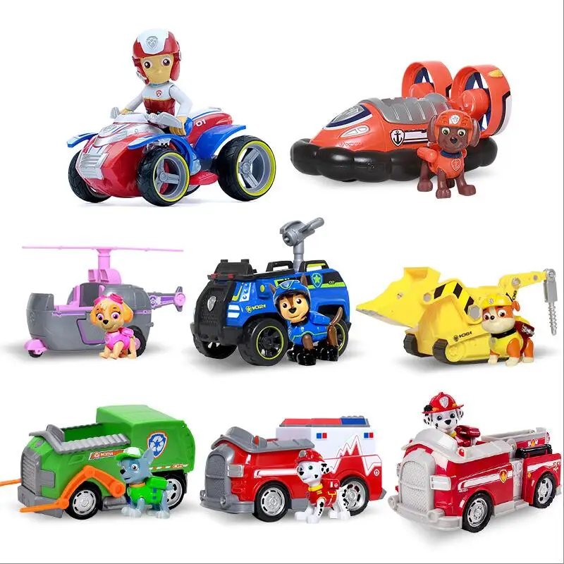 

Paw Patrol dog Puppy patrol car Canine vehicle Toy Dog Patrulla Canina Action Figures Juguetes toys gift Genuine