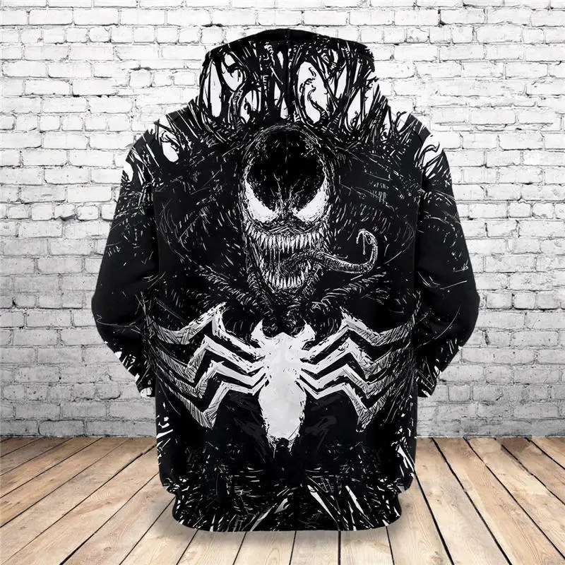 Горячая новинка Толстовка индивидуальный дизайн Venom 3D толстовки с принтом уникальные пуловеры топы мужская одежда Прямая поставка F76