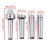 לעיבוד עץ 4pcs MT2 ווד מחרטה מרכז מרכזי חי סט דרייב Spur גביע ארבור # 2MT עבור מכונות לעיבוד עץ עם מרכב עץ (5)