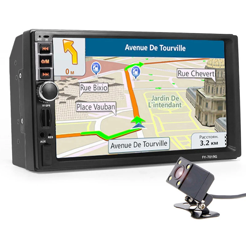 2 din Автомобильный мультимедийный плеер GPS навигация Bluetooth Радио AUX mp3 MP4 MP5 стерео аудио Авто электронная Авторадио 2din без DVD