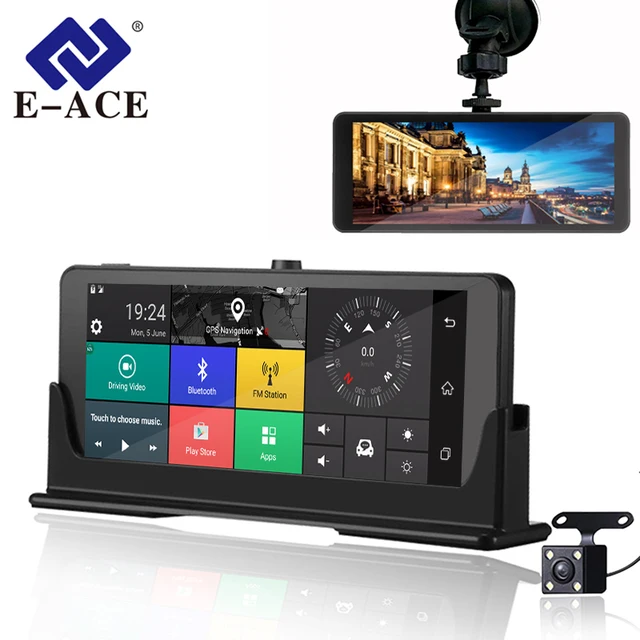 Modest E-ACE E07 1080P HD 4G Car DVR Camera ADAS Video Recorder Android 5.1 GPS Navigation Remote Monitor Truck Dash Cam Dual Cameras