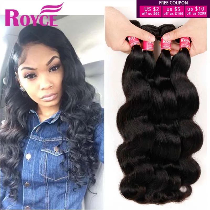 Cheap 7a Peruvian Virgin Hair Body Wave Royce Hair Peruvian Human
