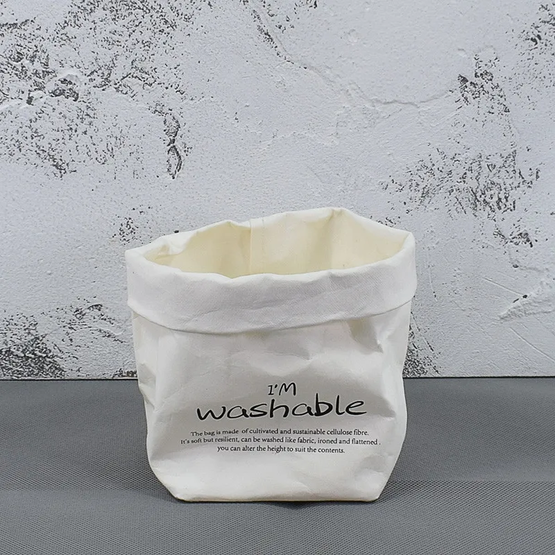 

INS Nordic Style Kraft Paper Bag Washable Plant Flowers Pot Multifunction Home Storage Bag Reuse Vase Pot Reusable Home Decor
