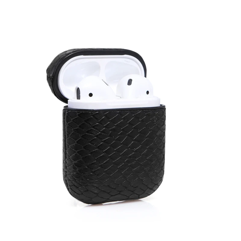 

Premium Leather Case Cover Protective Holder with Hook for Apple Airpods Charging Box Earphone Protector Accessories