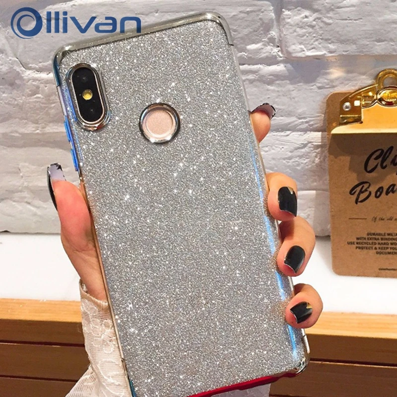 

OLLIVAN Glitter Bling Case For Xiaomi Redmi Note 5 Case Soft TPU For Xiaomi Remi Note 6 Pro 5 Pro XIOMI MI8 S2 6A 5A A1 Cover