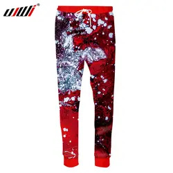 UJWI 3D принт абстрактное искусство свитшоты красные брюки фитнес джоггеры Новая мода Забавный Хип Хоп Уличная Бесплатная доставка бритки