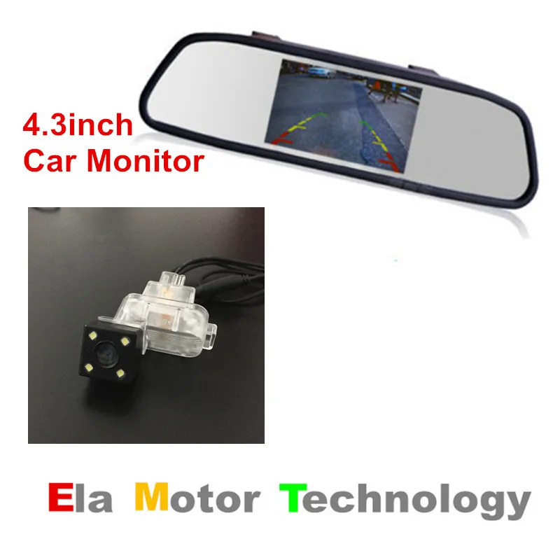 

2 in 1 Car parking system car reversing rear camera + 4.3" HD Car Mirror Monitor For Mazda 3 Mazda3 M3 Axela Hatchback 2013~2015
