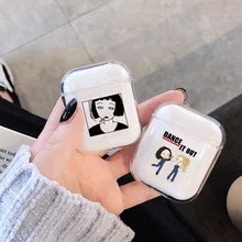 Милый чехол для Apple airpods, чехол с мультяшным другом для девочек, беспроводной Bluetooth, прозрачный чехол для наушников Airpods, жесткий защитный чехол