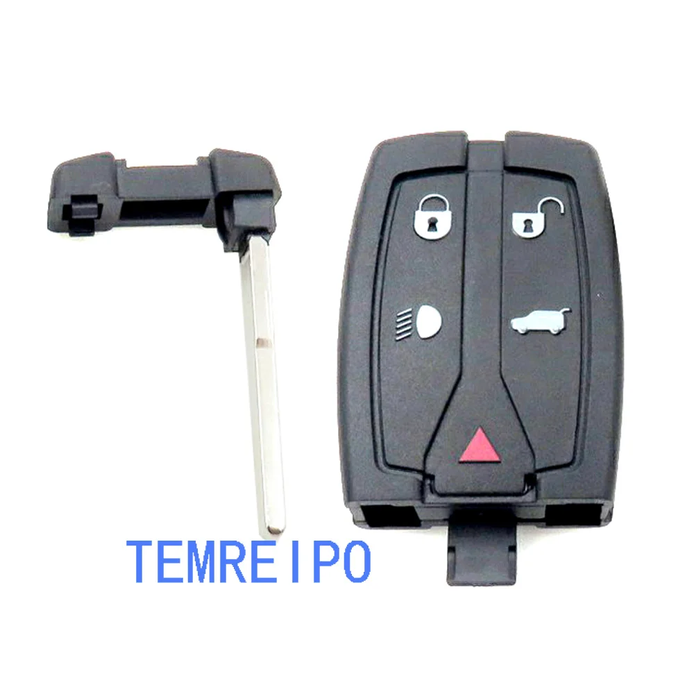 

5 Button Replacement Remote Key Shell Uncut Blade Fob Case Fit For Land Rover Freelander 2 3