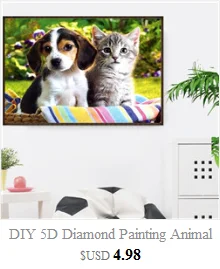 5D DIY алмазная живопись животный пейзаж персонаж домашний крест комплект настенная наклейка в виде вышивки украшение дома
