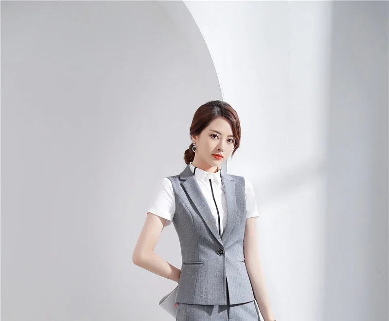 Стиль Мода OL жилет и жилет для женщин Бизнес Рабочая одежда блейзеры женские Топы Женская офисная одежда