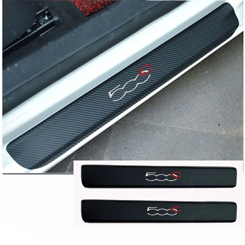 

4pcs/set Carbon Fiber Vinyl Sticker for Fiat 500C