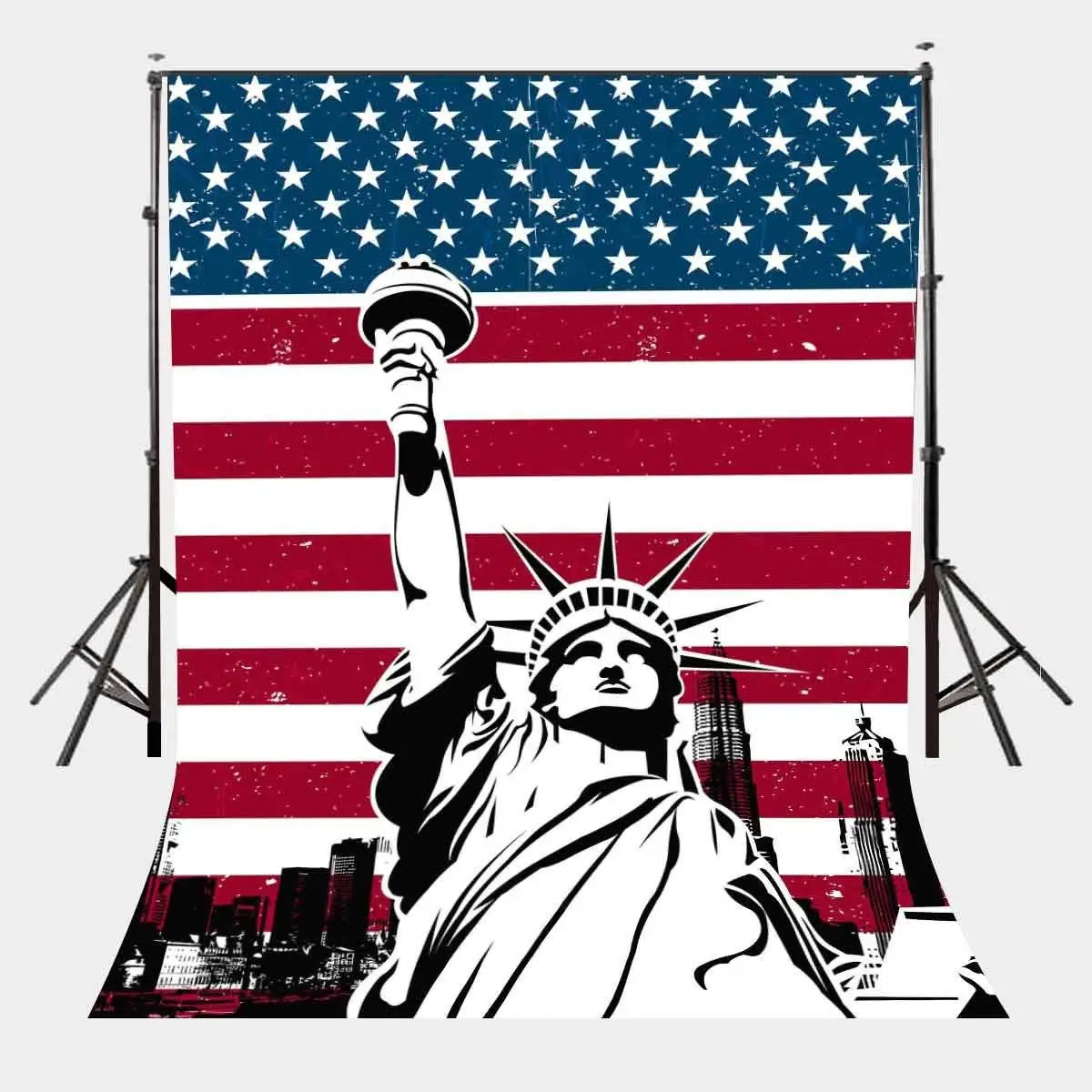 

150x220cm Backdrop the Statue of Liberty in New York American Flag Photography Background