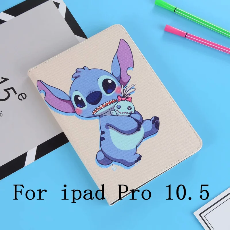 Чехол для iPad Pro 9,7 из для iPad Pro 10,5 кожи, мягкий чехол для Air 1 2 с изображением милой собаки Микки Стива дораэмона миньонов - Цвет: Хаки