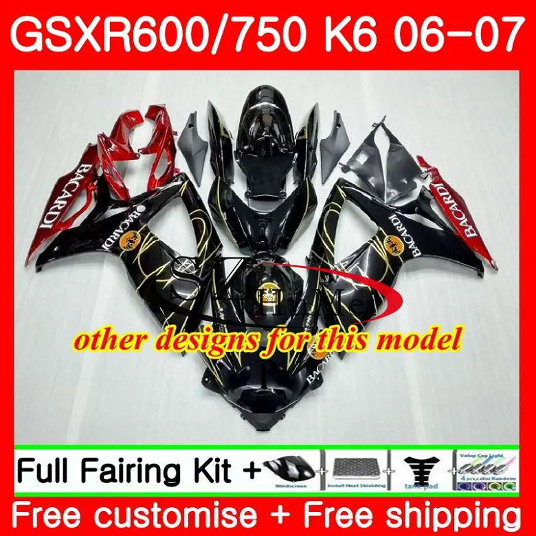 Комбинезоны для SUZUKI GSXR 750 GSXR 600 R600 GSX-R750 06 07 31SH11 красный белый GSXR750 06 07 GSX-R600 K6 GSXR600 2006 2007 обтекатели