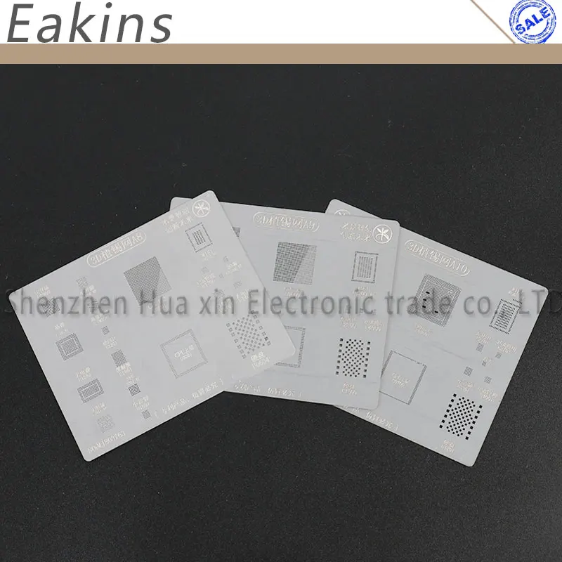 

3D BGA Reball Stencil for Iphone 6S Plus 7G serie IC Chips A8 A9 A10 Groove stencil tin plate Phone Repair